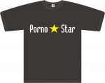 T-Shirt mit Aufdruck "Porno Star"