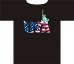 T-Shirt mit Aufdruck "USA"