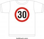 T-Shirt mit Aufdruck "30 - Ich kann mit meinem Alter umgehn"