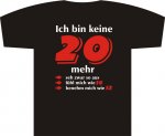 T-Shirt mit Aufdruck "Ich bin keine 20 mehr" schwarz