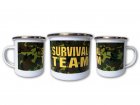 Emaille-Tasse bedruckt - Motiv "Survival Team"